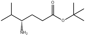 (S)-4-氨基-5-甲基己酸叔丁酯 结构式