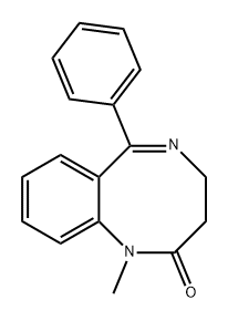 1,5-Benzodiazocin-2(1H)-one, 3,4-dihydro-1-methyl-6-phenyl- 结构式