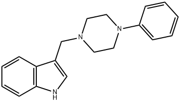 3-((4-Phenylpiperazin-1-yl)methyl)-1H-indole 结构式