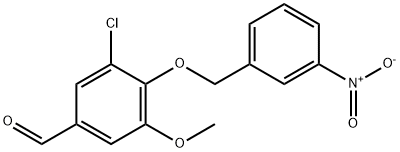 3-Chloro-5-methoxy-4-[(3-nitrobenzyl)oxy]benzaldehyde 结构式