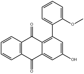 9,10-Anthracenedione, 3-hydroxy-1-(2-methoxyphenyl)- 结构式