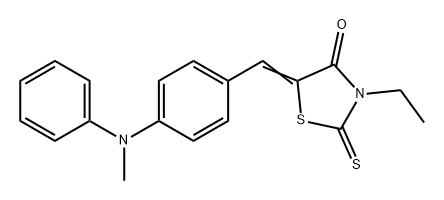 3-乙基-5-(4-(甲基(苯基)氨基)亚苄基)-2-硫代噻唑烷-4-酮 结构式