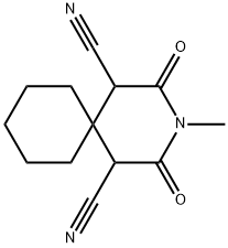 3-Azaspiro[5.5]undecane-1,5-dicarbonitrile, 3-methyl-2,4-dioxo- 结构式