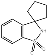 Spiro[1,2-benzisothiazole-3(2H),1'-cyclopentane], 1,1-dioxide 结构式
