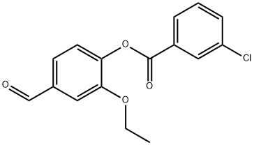 2-Ethoxy-4-formylphenyl 3-chlorobenzoate 结构式