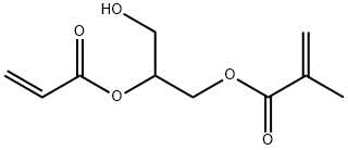 2-Propenoic acid, 2-methyl-, 3-hydroxy-2-[(1-oxo-2-propen-1-yl)oxy]propyl ester 结构式