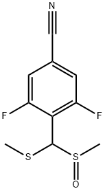 Benzonitrile, 3,5-difluoro-4-[(methylsulfinyl)(methylthio)methyl]- 结构式