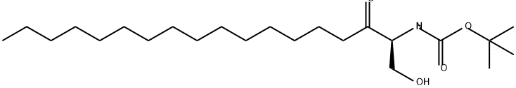 Carbamic acid, N-[(1S)-1-(hydroxymethyl)-2-oxoheptadecyl]-, 1,1-dimethylethyl ester 结构式