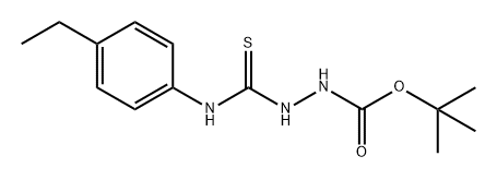 Hydrazinecarboxylic acid, 2-[[(4-ethylphenyl)amino]thioxomethyl]-, 1,1-dimethylethyl ester 结构式