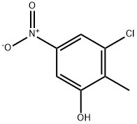 3-氯-2-甲基-5-硝基苯酚 结构式