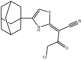 Butanenitrile, 4-chloro-3-oxo-2-(4-tricyclo[3.3.1.13,7]dec-1-yl-2(3H)-thiazolylidene)-, (2E)- 结构式