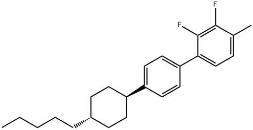 1,1'-Biphenyl, 2,3-difluoro-4-methyl-4'-(trans-4-pentylcyclohexyl)- 结构式
