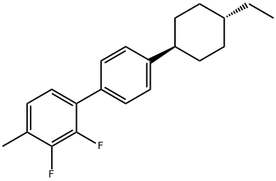 1,1'-Biphenyl, 4'-(trans-4-ethylcyclohexyl)-2,3-difluoro-4-methyl- 结构式