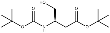 (R)-3-(叔丁氧羰基)氨基)-4-羟基丁酸叔丁酯 结构式