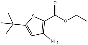 2-Thiophenecarboxylic acid, 3-amino-5-(1,1-dimethylethyl)-, ethyl ester 结构式