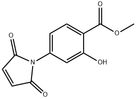 Benzoic acid, 4-(2,5-dihydro-2,5-dioxo-1H-pyrrol-1-yl)-2-hydroxy-, methyl ester 结构式