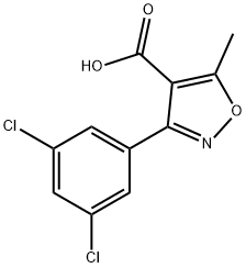 3-(3,5-二氯苯基)-5-甲基异噁唑-4-羧酸 结构式