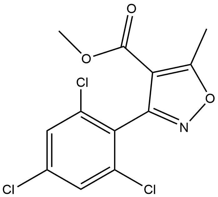 5-甲基-3-(2,4,6-三氯苯基)异噁唑-4-甲酸甲酯 结构式