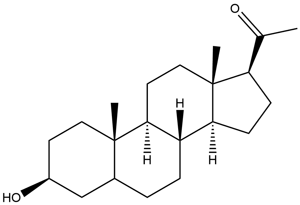 3β-Hydroxypregnan-20-one 结构式