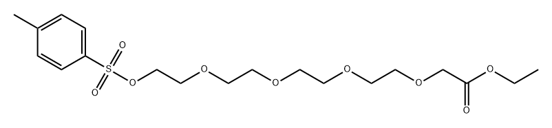 14-(甲苯磺酰氧基)-3,6,9,12-四氧杂十四酸乙酯 结构式