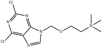 2,6-Dichloro-9-((2-(trimethylsilyl)ethoxy)methyl)-9H-purine 结构式