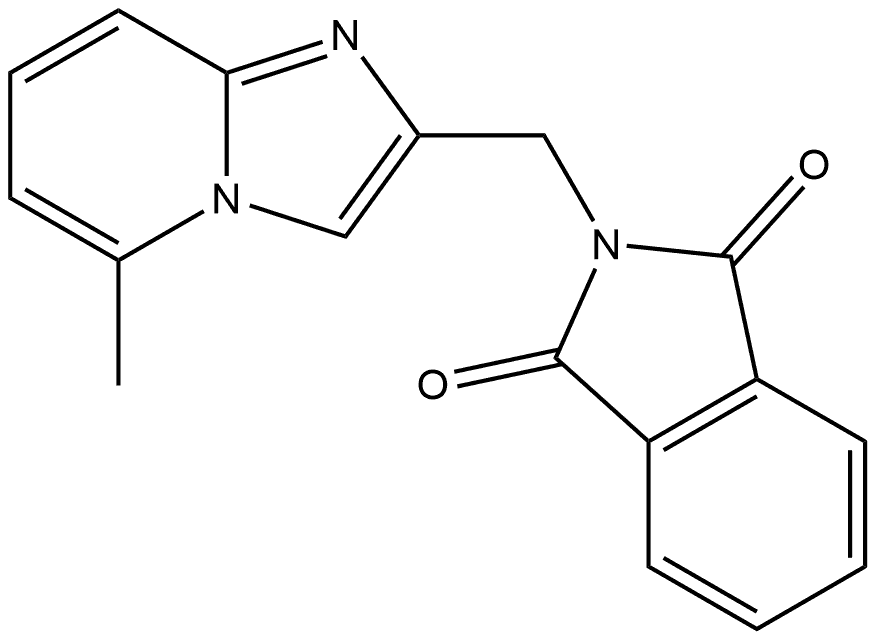 2-[(5-Methylimidazo[1,2-a]pyridin-2-yl)methyl]-1H-isoindole-1,3(2H)-dione 结构式