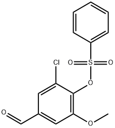 2-chloro-4-formyl-6-methoxyphenyl 1-benzenesulfonate 结构式