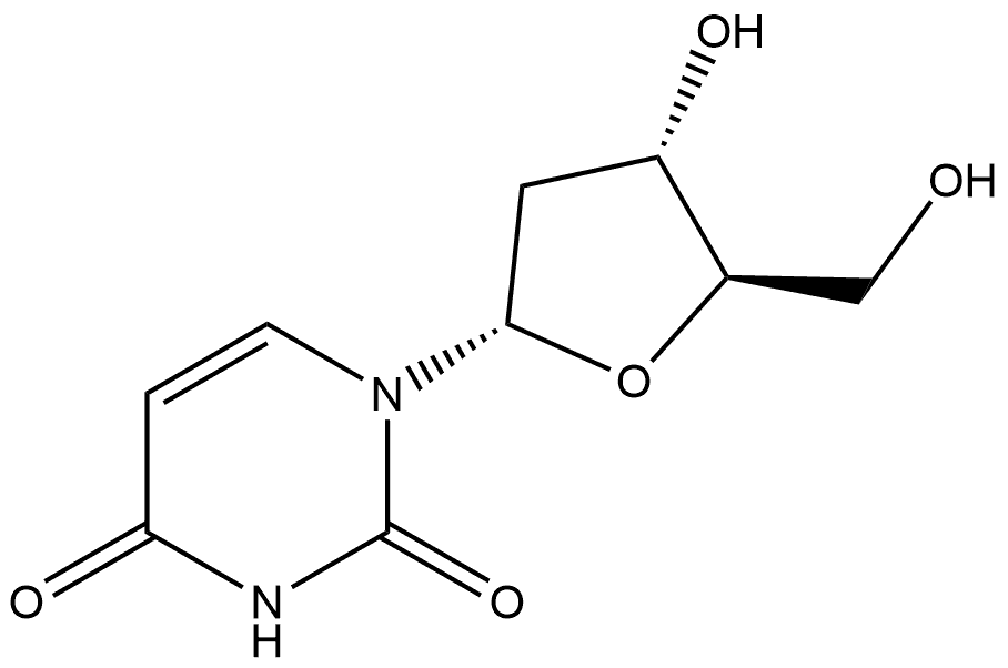 2,4(1H,3H)-Pyrimidinedione, 1-(2-deoxy-α-D-erythro-pentofuranosyl)- 结构式