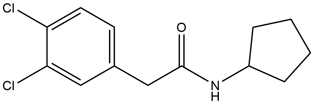 3,4-Dichloro-N-cyclopentylbenzeneacetamide 结构式