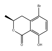 (S) -5-溴-8-羟基-3-甲基异色烷-1-酮 结构式