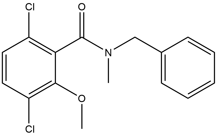3,6-Dichloro-2-methoxy-N-methyl-N-(phenylmethyl)benzamide 结构式