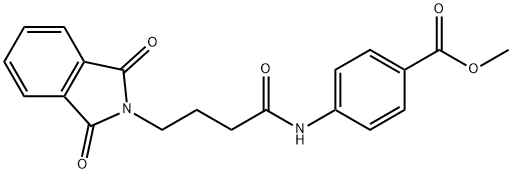 4-(4-(1,3-二氧代-2,3-二氢-1H-异吲哚-2-基)丁酰胺)苯甲酸甲酯 结构式