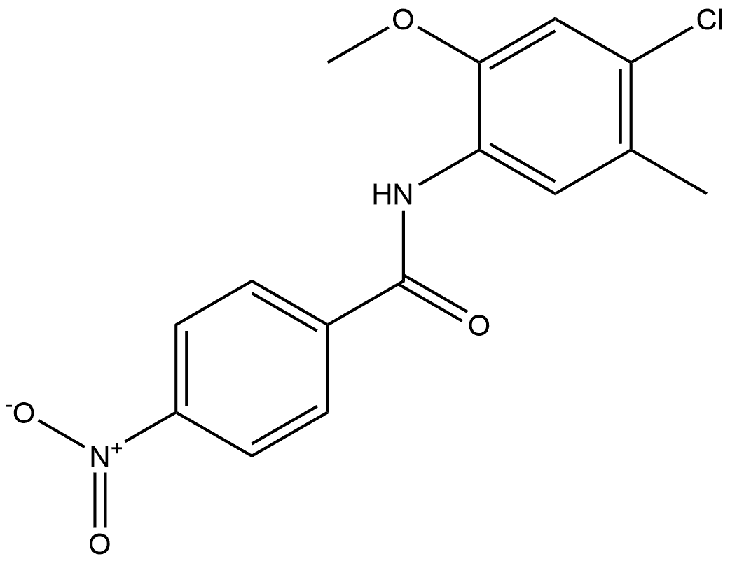 N-(4-chloro-2-methoxy-5-methylphenyl)-4-nitrobenzamide 结构式