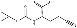Butanoic acid, 4-cyano-2-[[(1,1-dimethylethoxy)carbonyl]amino]-, (2S)- 结构式