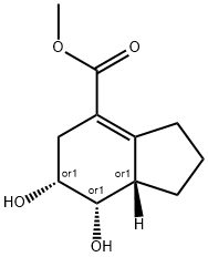 1H-Indene-4-carboxylic acid, 2,3,5,6,7,7a-hexahydro-6,7-dihydroxy-, methyl ester, (6R,7S,7aS)-rel- (9CI) 结构式