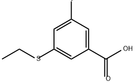 Benzoic acid, 3-(ethylthio)-5-fluoro- 结构式