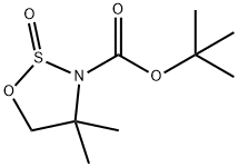 1,2,3-Oxathiazolidine-3-carboxylic acid, 4,4-dimethyl-, 1,1-dimethylethyl ester, 2-oxide 结构式