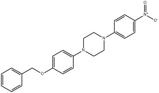 Piperazine, 1-(4-nitrophenyl)-4-[4-(phenylmethoxy)phenyl]- 结构式