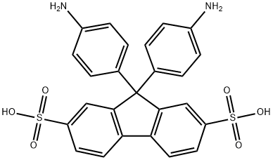 9,9-双(4-氨基苯基)-9H-芴-2,7-二磺酸 结构式