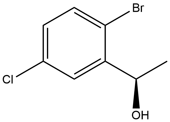 (ΑR)-2-溴-5-氯-Α-甲基苯甲醇 结构式