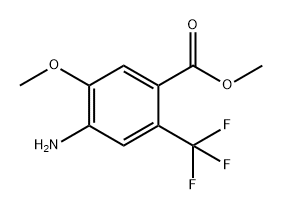 4-氨基-5-甲氧基-2-(三氟甲基)苯甲酸甲酯 结构式