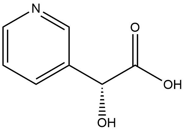 3-Pyridineacetic acid, α-hydroxy-, (αR)- 结构式