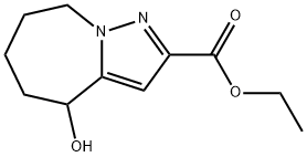 4H-Pyrazolo[1,5-a]azepine-2-carboxylic acid, 5,6,7,8-tetrahydro-4-hydroxy-, ethyl ester 结构式