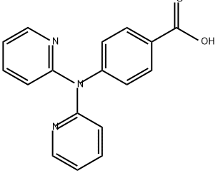 4-二(吡啶-2-基)氨基苯甲酸 结构式