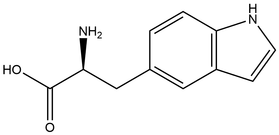 (S)-2-Amino-3-(1H-indol-5-yl)propanoic acid 结构式