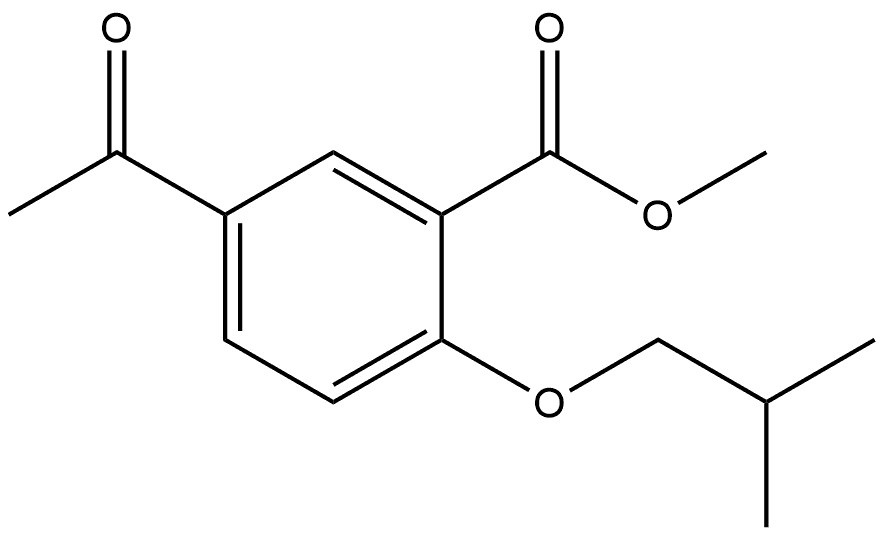 Methyl 5-acetyl-2-(2-methylpropoxy)benzoate 结构式