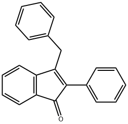 1H-Inden-1-one, 2-phenyl-3-(phenylmethyl)- 结构式