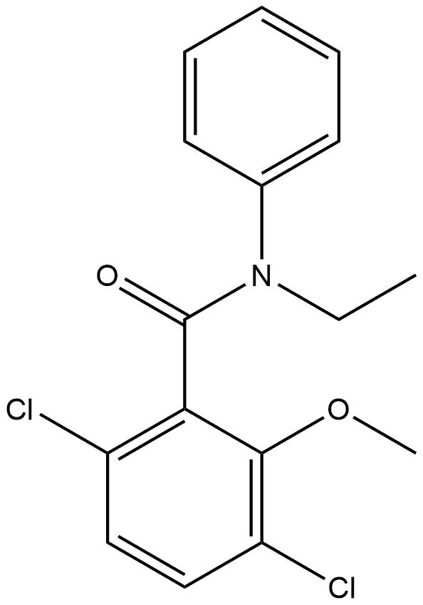 3,6-Dichloro-N-ethyl-2-methoxy-N-phenylbenzamide 结构式