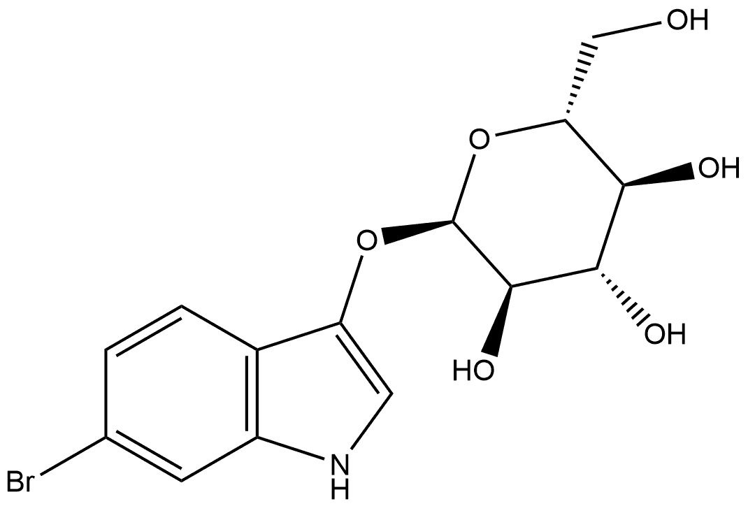 6-溴-3-吲哚氧基- A-D-葡糖苷 结构式