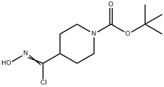 1-Piperidinecarboxylic acid, 4-[chloro(hydroxyimino)methyl]-, 1,1-dimethylethyl ester 结构式